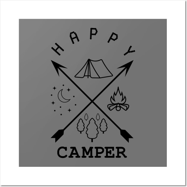Happy Camper Wall Art by VecTikSam
